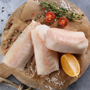 Фото Portioned cod fillet Loyn 500+ (without skin, without bone)